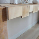 Modern Rustic Console Table - 71" Entryway Table with Sculpted Block Design