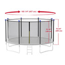 Yescom 15ft Trampoline Safety Net with 8 Poles