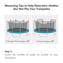 Yescom 15ft Trampoline Safety Net with 8 Poles