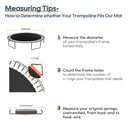 Yescom 14 ft Trampoline Mat with Rings for Round Frame, 72 V-rings