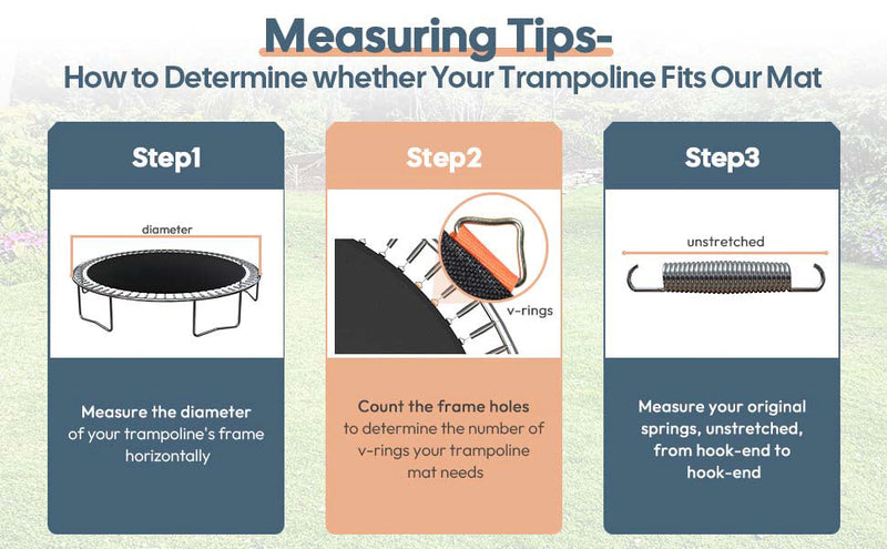 Yescom 14 ft Trampoline Mat with Rings for Round Frame, 72 V-rings