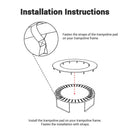 Yescom 12 Foot Trampoline Pad Safety Pad Rainbow Padding