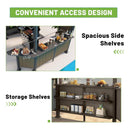 [09X10FT] Alora Premium Outdoor Hardtop Grill Gazebo With Shelves (SAK90431)