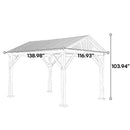 [09X11FT] Alora Heavy-Duty All-Weather Hardtop Wooden Carport Gazebo With Galvanized Steel Roof (SAK39187)