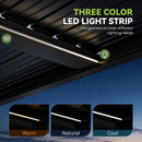 [09X12FT] Alora Premium Outdoor Electric Motorized Louvered Pergola With Built-In LED Lights & Fan (SAK53841) by SAKSBY WHOLESALE