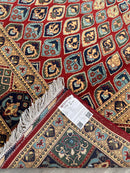 Afghani Parak Hand-Knotted Wool Rug | 6’6″ x 9’10″ Traditional Dome Motif