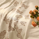 Butterfly Jacquard Soft Couch Blankets Cover for Couch Reversible Modern Sofa Slipcover Throw Covers