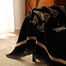 Butterfly Jacquard Soft Couch Blankets Cover for Couch Reversible Modern Sofa Slipcover Throw Covers by Slipcover KAS™