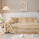 Luxury Plush Universal Couch Cover Blanket, Washable Couch Protector Houndstooth Sofa Covers