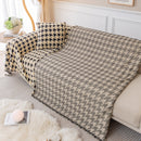 Luxury Plush Universal Couch Cover Blanket, Washable Couch Protector Houndstooth Sofa Covers