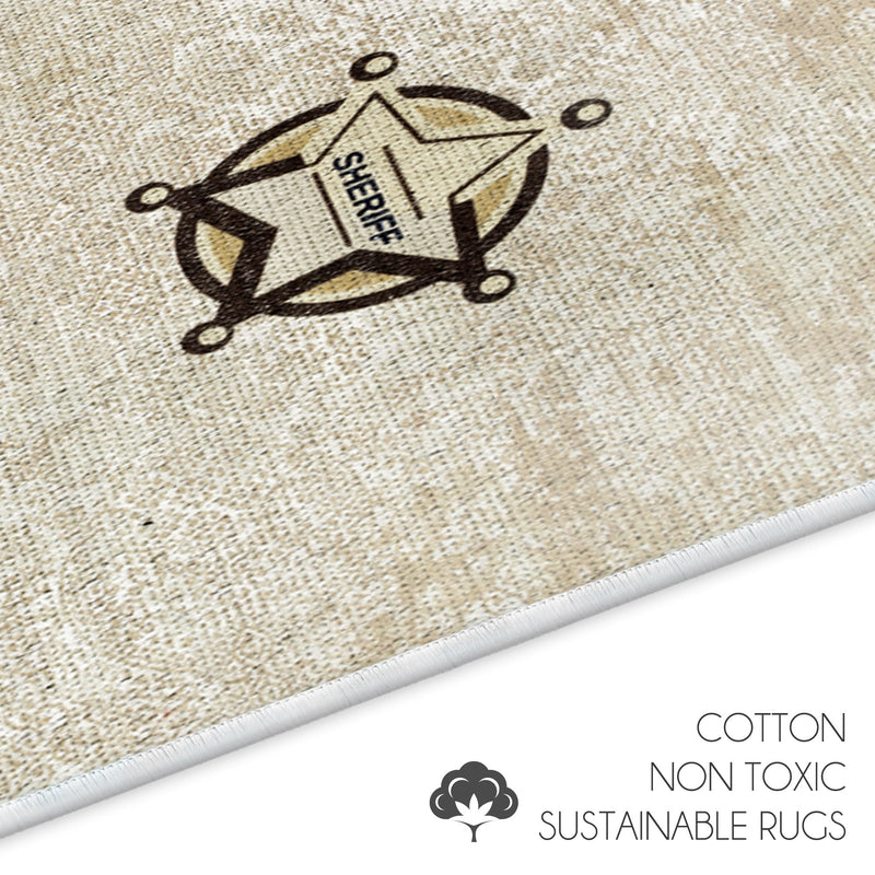 Texas Design U Shape Bathroom Rug | 20”x24" | Multicolor