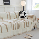 Soft Cozy Chenille Throw Cover for Couch with Tassel Accents, Dustproof Soft Throws for Sofa