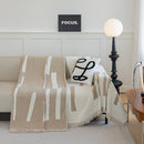 Soft Cozy Chenille Throw Cover for Couch with Tassel Accents, Dustproof Soft Throws for Sofa