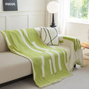 Soft Cozy Chenille Throw Cover for Couch with Tassel Accents, Dustproof Soft Throws for Sofa by Slipcover KAS™
