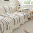 Soft Cozy Chenille Throw Cover for Couch with Tassel Accents, Dustproof Soft Throws for Sofa by Slipcover KAS™