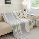 Soft Cozy Chenille Throw Cover for Couch with Tassel Accents, Dustproof Soft Throws for Sofa by Slipcover KAS™
