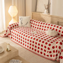 Chenille Polka Dot Sofa Cover Throw, Soft Thick Couch Cover Blanket Furniture Covers