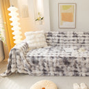 Thick Faux Fur Couch Cover Fluffy Fuzzy Warm Washable Furniture Protector for Kids Pets