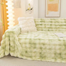 Thick Faux Fur Couch Cover Fluffy Fuzzy Warm Washable Furniture Protector for Kids Pets by Slipcover KAS™