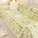 Thick Faux Fur Couch Cover Fluffy Fuzzy Warm Washable Furniture Protector for Kids Pets by Slipcover KAS™