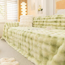 Thick Faux Fur Couch Cover Fluffy Fuzzy Warm Washable Furniture Protector for Kids Pets by Slipcover KAS™