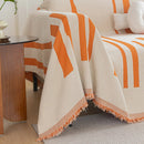 Soft Cozy Chenille Throw Cover for Couch with Tassel Accents, Dustproof Soft Throws for Sofa by Slipcover KAS™
