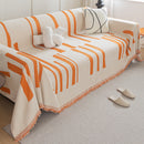 Soft Cozy Chenille Throw Cover for Couch with Tassel Accents, Dustproof Soft Throws for Sofa by Slipcover KAS™
