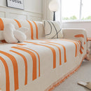 Soft Cozy Chenille Throw Cover for Couch with Tassel Accents, Dustproof Soft Throws for Sofa by Slipcover KAS™