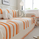 Soft Cozy Chenille Throw Cover for Couch with Tassel Accents, Dustproof Soft Throws for Sofa by Slipcover KAS™