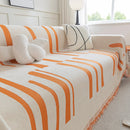 Soft Cozy Chenille Throw Cover for Couch with Tassel Accents, Dustproof Soft Throws for Sofa by Slipcover KAS™