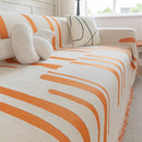 Soft Cozy Chenille Throw Cover for Couch with Tassel Accents, Dustproof Soft Throws for Sofa by Slipcover KAS™