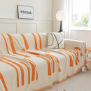Soft Cozy Chenille Throw Cover for Couch with Tassel Accents, Dustproof Soft Throws for Sofa by Slipcover KAS™