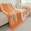Soft Cozy Chenille Throw Cover for Couch with Tassel Accents, Dustproof Soft Throws for Sofa by Slipcover KAS™