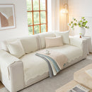 Floral Cotton Quilted Sofa Cover, Non-Slip Couch Protector with Scalloped Edges