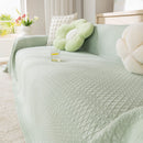 Cooling Ice Silk Sofa Throw Cover, Summer Diamond Textured Furniture Protector Blanket
