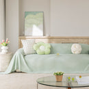 Cooling Ice Silk Sofa Throw Cover, Summer Diamond Textured Furniture Protector Blanket