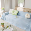 Cooling Ice Silk Sofa Throw Cover, Summer Diamond Textured Furniture Protector Blanket