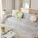 Cooling Ice Silk Sofa Throw Cover, Summer Diamond Textured Furniture Protector Blanket