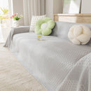 Cooling Ice Silk Sofa Throw Cover, Summer Diamond Textured Furniture Protector Blanket