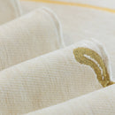 Cozy Couch Throw Blanket with Tassels, Jacquard Leaf Pattern Furniture Protector