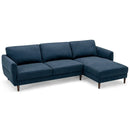 L-Shaped Fabric Sectional Sofa with Chaise Lounge and Solid Wood Legs by LJGDeals