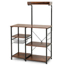 4 Tier Vintage Kitchen Baker's Rack Utility Microwave Stand-Coffee by DirectDeals