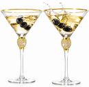 Diamond Collection 2 Piece Stemmed Martini Set by The Wine Savant