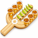Cactus Tequila Tray & Shot Glasses Set - Tequila Gifts & Mexican Gifts by The Wine Savant