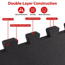 Interlocking Rubber Exercise Mat Set 48 Sq Ft with Borders by DirectDeals