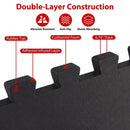 Interlocking Rubber Exercise Mat Set 48 Sq Ft with Borders by LJGDeals