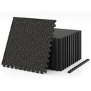 0.79 inch Thick Rubber Top Exercise Mat 48 Sq Ft with Boarders by LJGDeals