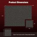 Interlocking Rubber Exercise Mat 48 Sq Ft with Borders by LJGDeals