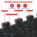 Interlocking Rubber Exercise Mat 48 Sq Ft with Borders by LJGDeals