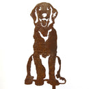 Golden Retriever Sitting Metal Art – Handcrafted Dog Décor